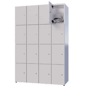 Locker garderobe kleding 16 deuren mfc houten lockers