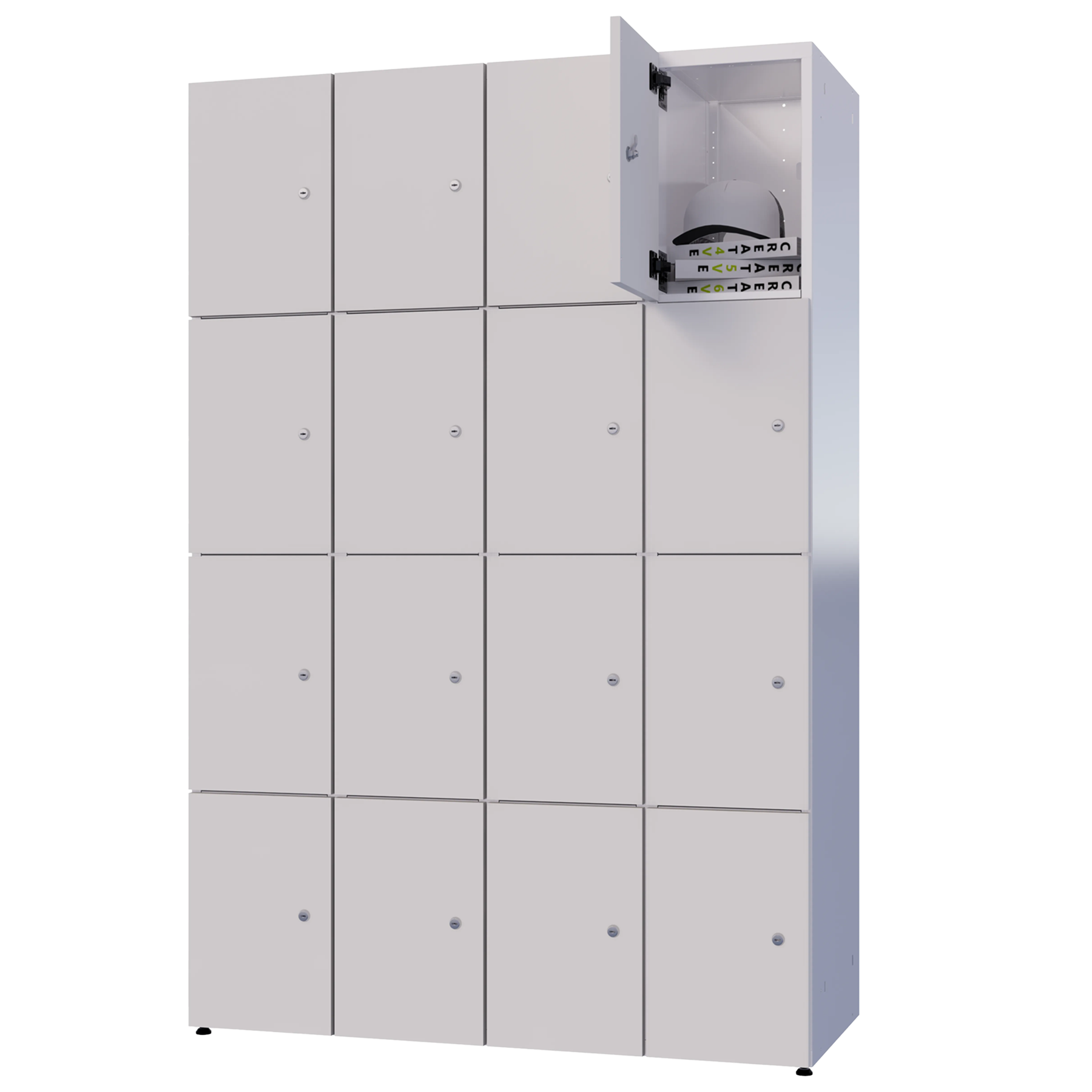 Locker garderobe kleding 16 deuren mfc houten lockers